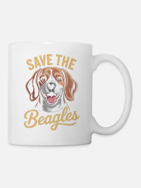 Rettet die Beagles - Tasse - Weiß