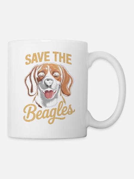 Save the Beagles Rescue Illustration - Tasse - Weiß