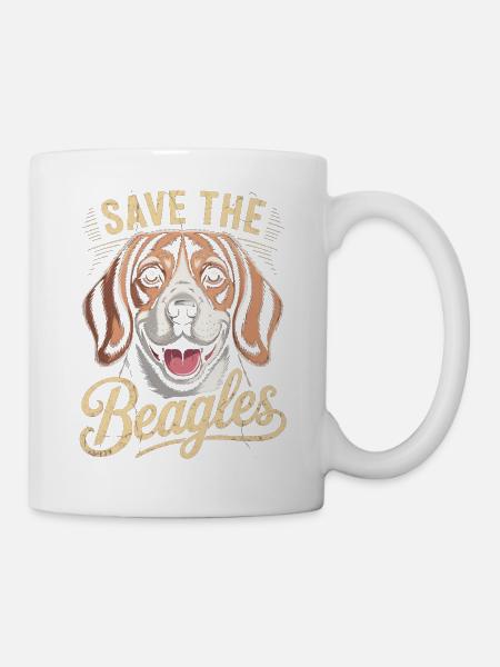 Rettet die Beagles - Tasse - Weiß