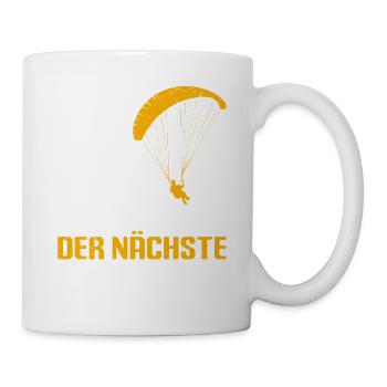 Paraglider Geschenk DER NÄCHSTE SCHRITT - Tasse - Weiß - Rechts