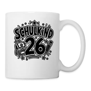 Schulkind 26 – Schulalltag Illustration - Tasse - Weiß - Rechts