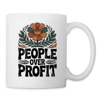 Activism Social Justice PeopleOver Profit - Mug - white - Right