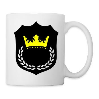 Couronne Splendeur Jaune Noir - Mug blanc - blanc - Droite