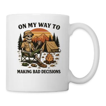 Camping Humor On My Way To Making Bad Decisions - Mug - white - Right