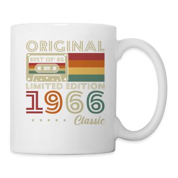 1966 Vintage Retro Geburtstagsgeschenk - Tasse - Weiß - Rechts