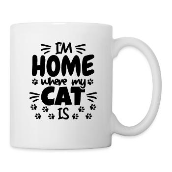 Katzen Motivation - Tasse - Weiß - Rechts