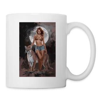 Marcheur de la Lune - Mug blanc - blanc - Droite