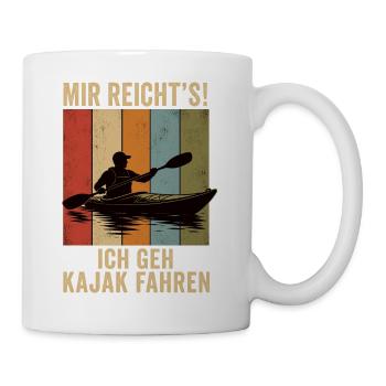 Mir reicht's Ich geh Kajak fahren Retro Kajak - Tasse - Weiß - Rechts
