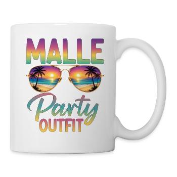 Mallorca Party Outfit - Tasse - Weiß - Rechts