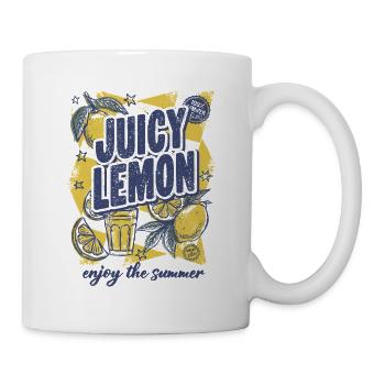 Juicy Lemon Summer Citrus Design - Mug - white - Right