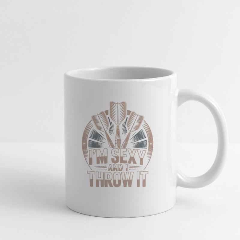 Conception de fléchettes pour joueurs de fléchettes pour les fans de fléchettes Mug blanc