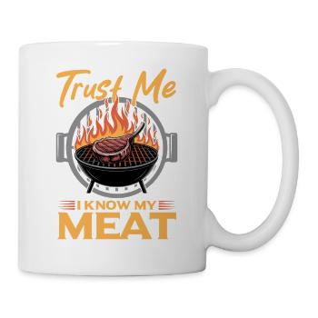BBQ Grilling Meat Smoking Barbecue - Mug - white - Right