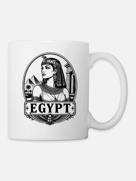 Cleopatra Egypt Königin Nil Pyramiden - Tasse - Weiß