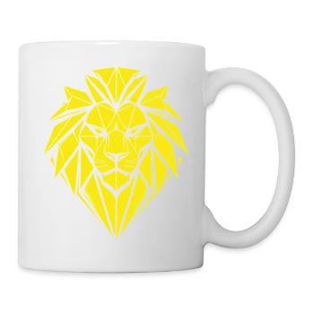 Geometric Lion in Yellow - Mug - white - Right