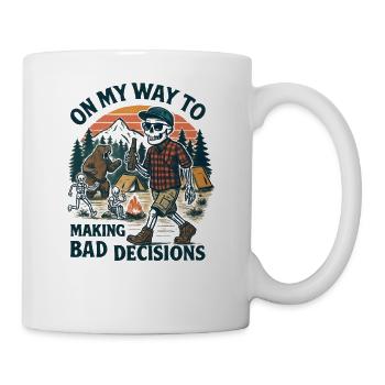 Camping Humor On My Way To Making Bad Decisions - Mug - white - Right