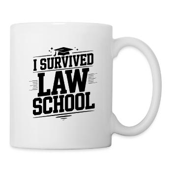 Ich habe das Jurastudium überstanden - Tasse - Weiß - Rechts
