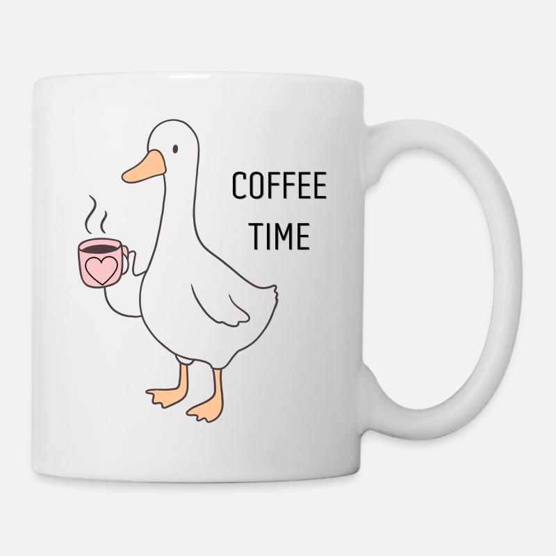 Ducky Coffee Time Cartoon - Mug - white