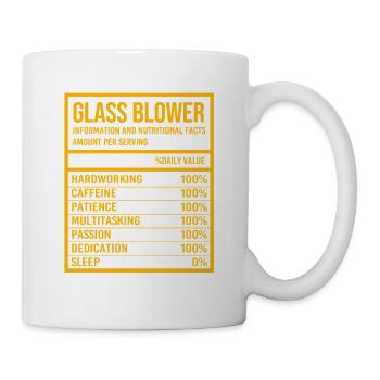 Verre soufflé - Mug blanc - blanc - Droite