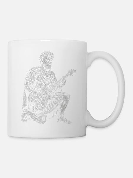Marcus Aurelius spielt Gitarre - Tasse - Weiß
