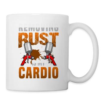 Removing Rust Is My Cardio Funny Auto Body Art - Mug - white - Right