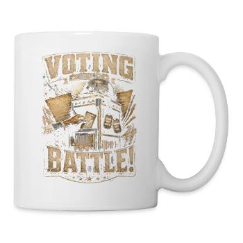 Veterans Day for Democrats: Voting is my battle - Mug - white - Right