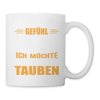 Taubenzüchter Taube Taubenzucht Spruch Brieftaube - Tasse - Weiß - Rechts