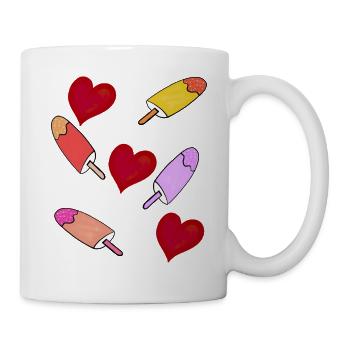  Eis Eiskrem Herzen Sommer Kinder - Mug - white - Right