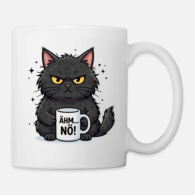 Ähm... Nö!  Cat German Saying Pet Lover - Mug - white