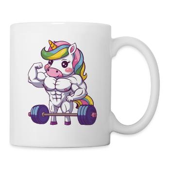 Strong unicorn gym design fitness fitty - Mug - white - Right