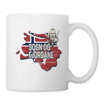 Sogn og Fjordane in Norwegen Provinz mit Landkarte - Tasse - Weiß - Rechts