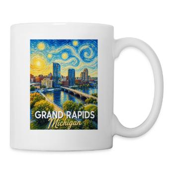 Nuit étoilée à Grand Rapids, Michigan - Mug blanc - blanc - Droite