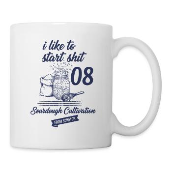 J’aime commencer la culture du levain en 08 - Mug blanc - blanc - Droite