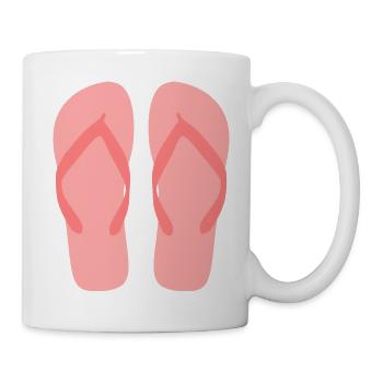 Bubblegum Pink Flip Flop Art - Mug - white - Right