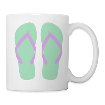 Mint Flip Flops Lavender Straps - Mug - white - Right