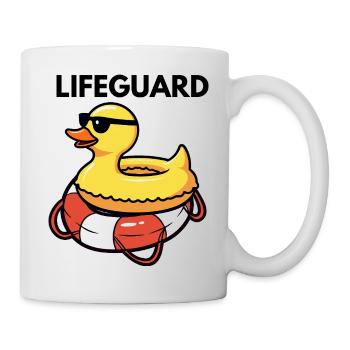 Entchen-Rettungsschwimmer-Boje Humor Summer Cool - Tasse - Weiß - Rechts