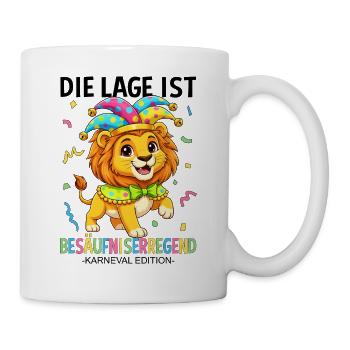 Die Lage Ist Besäufniserregend Karneval Edition - Tasse - Weiß - Rechts