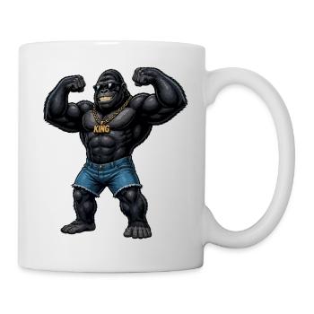 König Gorilla Bling - Tasse - Weiß - Rechts