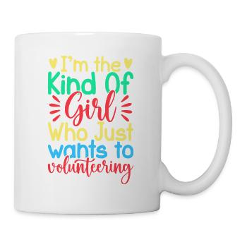 Volunteer Appreciation Girl Just Wants Volunteer - Mug - white - Right