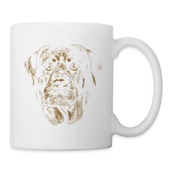 Rottweiler Dog Vintage Portrait Retro for Rottie - Mug - white - Right