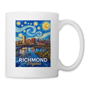 Richmond Starry Skyline Virginia - Mug - white - Right