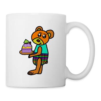 Gâteau Muffin Ours en peluche Enfant Ours en peluche - Mug blanc - blanc - Droite