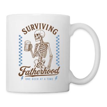 Surviving Fatherhood Beer Dad Shirt - Mug - white - Right