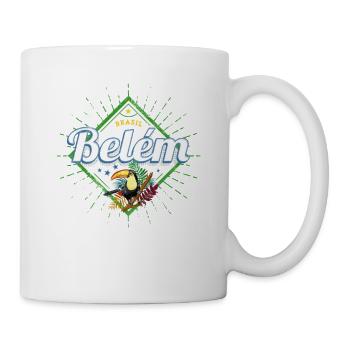 Belem in Para Brasilien mit Retro Tukan Souvenir - Tasse - Weiß - Rechts