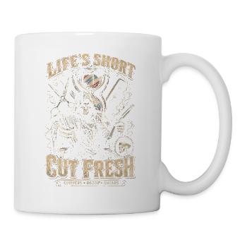 Barber Barbier Cut Fresh - Tasse - Weiß - Rechts