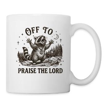 To praise the Lord Christian Waschbär - Mug - white - Right