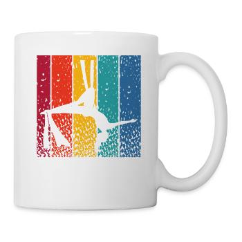 Vertical Cloth Vintage Aerial Acrobatics Aerial Silk - Mug - white - Right