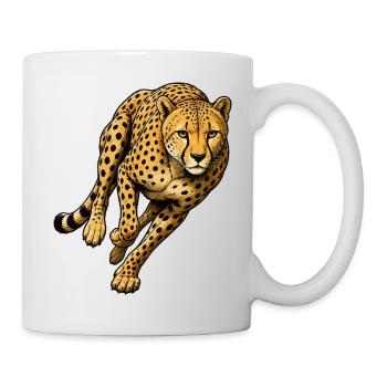 Motif sauvage à imprimé léopard - Mug blanc - blanc - Droite