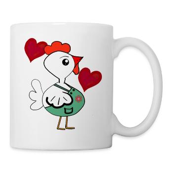 Gardener Chicken Heart Gardening Chickens Child - Mug - white - Right