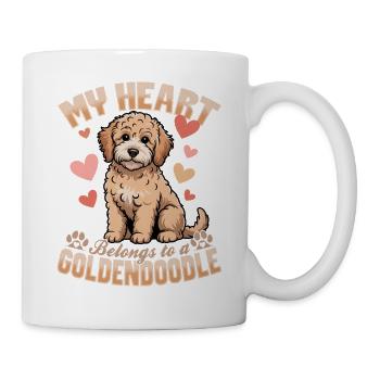 Race de chien Goldendoodle - Mug blanc - blanc - Droite