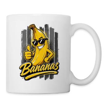 Bananes Cool Drôle Banane avec des lunettes de soleil - Mug blanc - blanc - Droite